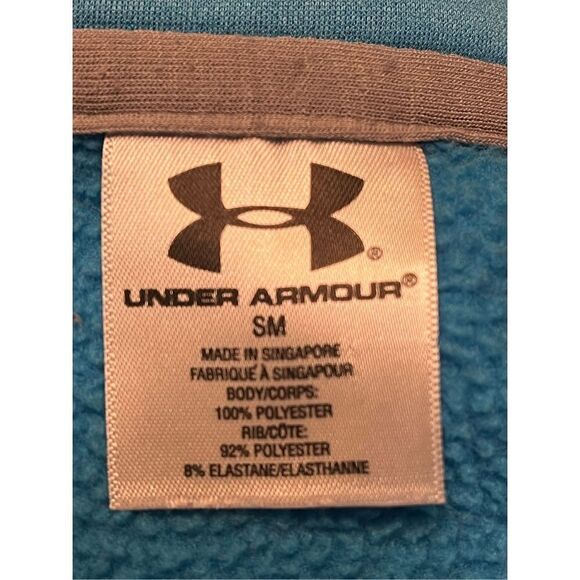 Under Armor Hoodie unisex Small Blue Hooded Sweatshirt Sweater Pullover (2255) - Picture 4 of 4